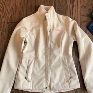 Creme northface waterproof jacket